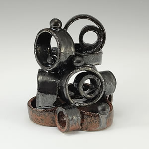 Metallic Copper Sculpture