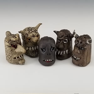 Group of Demon Sculptures